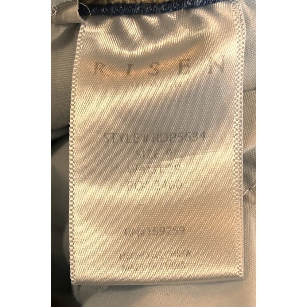 Risen Jeans Womens Size 9/29 High Rise Straight Leg Raw Hem RDP5634 Blue - Picture 7 of 9